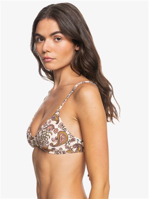 Classic AOP Terry Trilette Bikini Top For Women Quiksilver