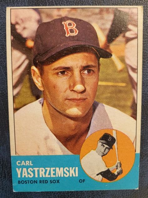 1963 TOPPS CARL YASTRZEMSKI BOSTON RED SOX 115 BASEBALL CARD VINTAGE