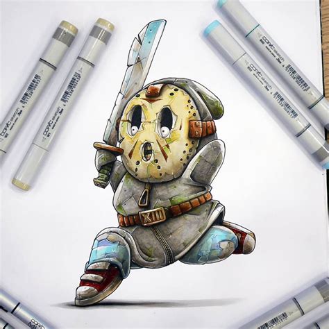 Copic Markers Tino Valentin 90s Pop Culture Video Games Art Drawing