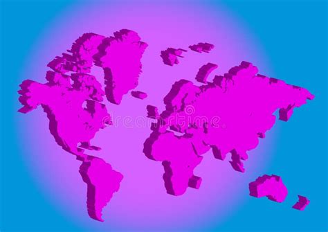 Pink Map Of The World Map