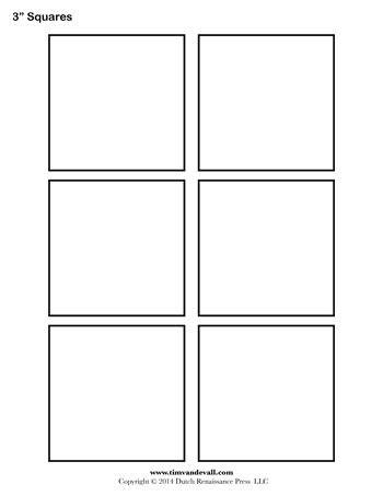 Square Templates - 3 Inch - Tim's Printables