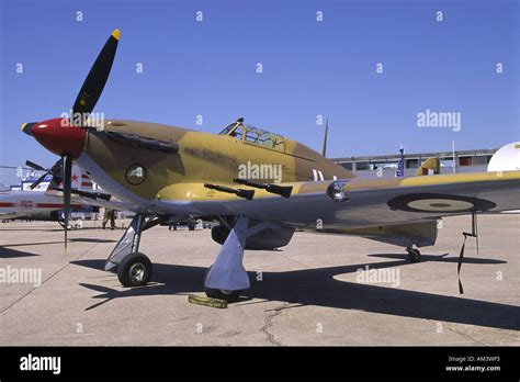 Hawker Hurricane Mk Iv Plane In Raf Ww2 Desert Camouflage At Paris