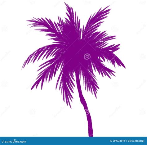 Coconut Palm Tree Silhouette Tropical Sunset Paradise Doodle