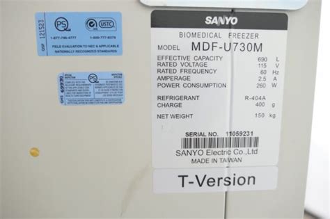 Sanyo Biomedical Freezer MDF U730M The Lab World Group