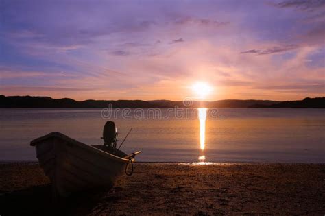 Trondheim Fjord During Sunset Stock Image Image Of Colorful Spring