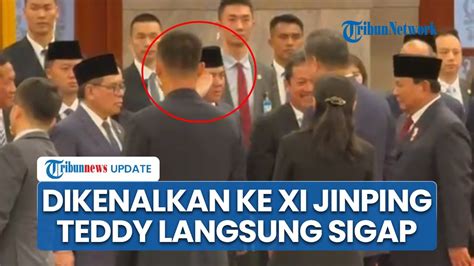 Reaksi Mayor Teddy Dikenalkan Prabowo Dan Disalami Xi Jinping Langsung