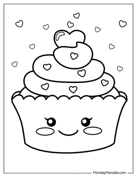 Cupcake Coloring Page Free Pdf Printables Coloring Home