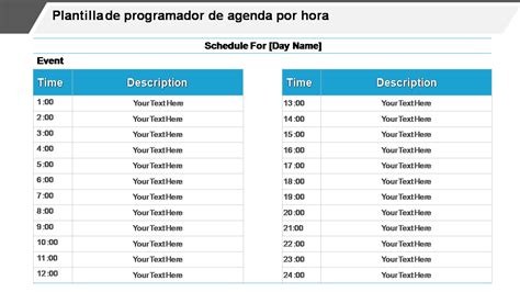 Las 10 Mejores Plantillas De Horario Por Hora Con Muestras Y Ejemplos