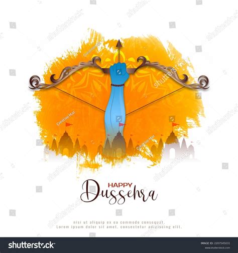 Beautiful Happy Dussehra Indian Cultural Festival Stock Vector (Royalty Free) 2207545031 ...