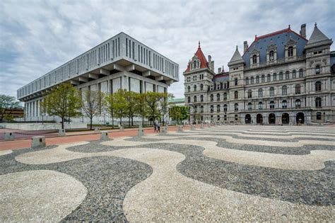 The New York State Capitol And Buildings At Empire State Plaza In