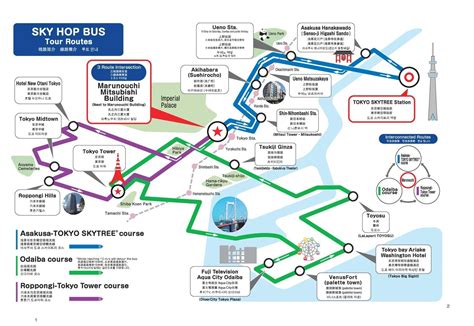 Map of Tokyo Bus Tour: hop on hop off Bus Tours and Big Bus of Tokyo