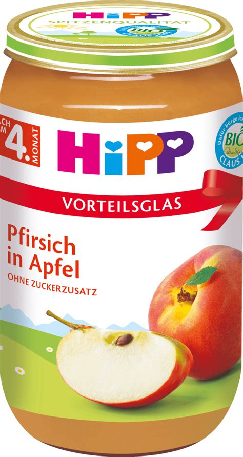 Hipp Früchte Pfirsich in Apfel nach dem 4 Monat 250 g dauerhaft