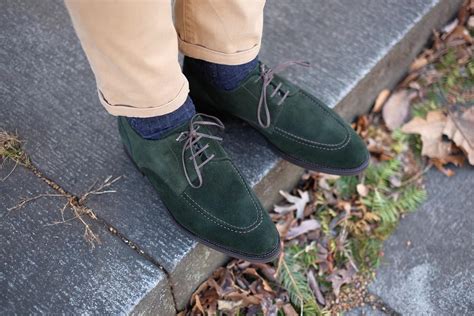 Handmade Green Round Toe Lace Up Suede Shoes For Men Wear Dress Shoes ...