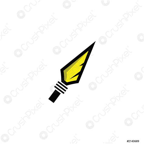 Spear Vector Illustration Icon Template Stock Vector Crushpixel