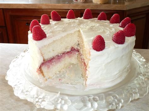 Lemon Chiffon Cake With Raspberries Live Love Laugh Food