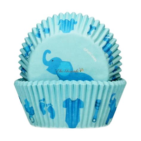 Niebieskie Papilotki Baby Blue FunCakes 48 Sztuk EkoForemki