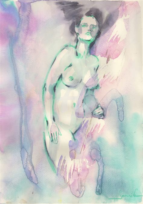Abstract Nude Erotic Art Sexy Girl Painting By Samira Yanushkova Artmajeur
