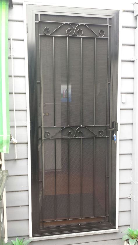 Aluminium Frame Security Door With Steel Grille And Stainless Steel