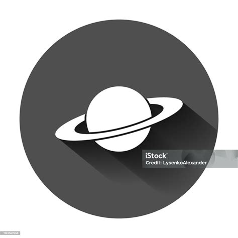 Ilustración De Icono De Saturno En Estilo Plano Ilustración Vectorial