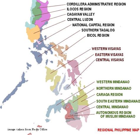 Map of the Administrative Regions of the Philippines