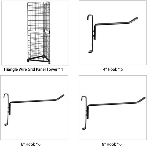 6 X 2 Heavy Duty Triangle Wire Grid Panel Tower With Base And Casters Wire Grid Wall Display