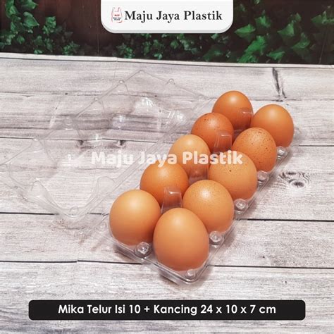 Jual Tray Telor Mika 10 Telur Dengan Pengunci TEBAL Tray Telur Plastik