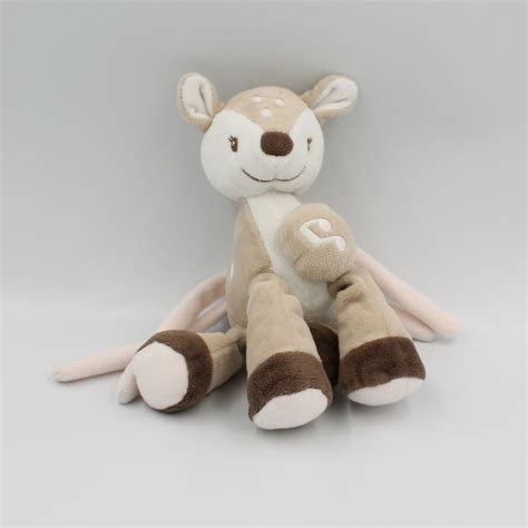 Doudou Musical Faon Biche Beige Marron Rose NATTOU