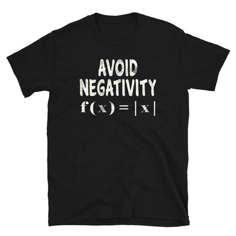 Adult Avoid Negativity Funny Math Geek Nerd Deluxe T Shirt Avoid