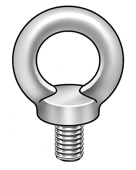 Grainger Approved Machinery Eye Bolt With Shoulder Steel Zinc Plated