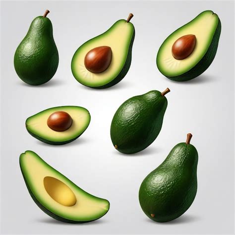 Premium Vector A Collection Of Avocados With The Words Avocados On Them