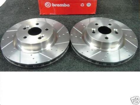 Fits Honda Civic Type R Fn Brake Disc Brembo Cross Drilled Grooved