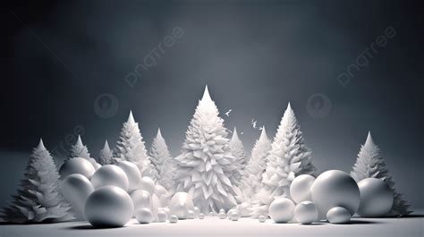 Snowy 3d Christmas Tree Background Pine Branch Pine Needles Fir