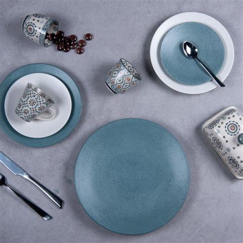 Assiette Dessert Vesuvio Bleu Cm Table Passion Ambiance Styles