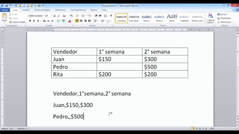 GUIA 3 TABLAS CONVERTIR TEXTO EN TABLA YouTube