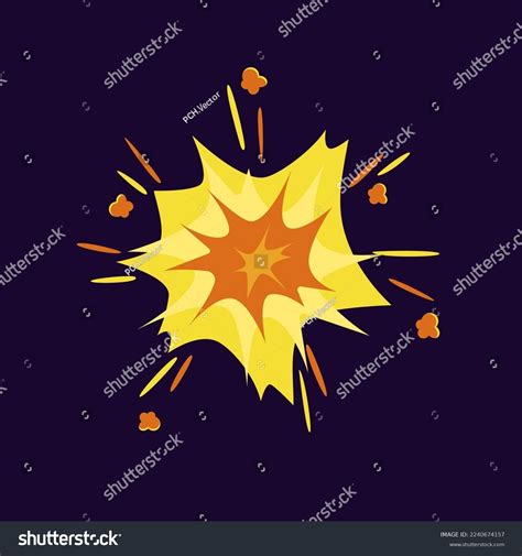 Explosion Cloud Vector Illustration Cartoon Drawing Stock Vector ...