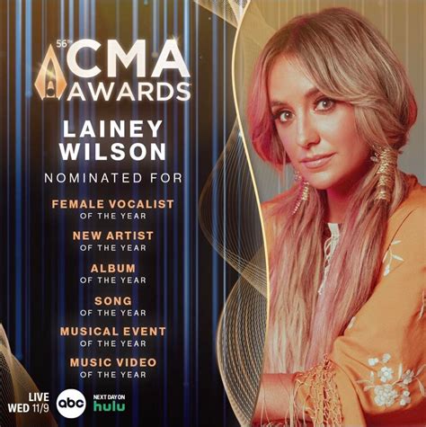 Lainey Wilson Receives Six CMA Award Nominations – Best Country 103