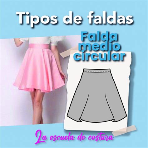 Cómo hacer Falda Medio Circular Paso a Paso Fácil Patrón Tipos de Falda