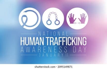 National Human Trafficking Awareness Day Observed Stock Vector Royalty