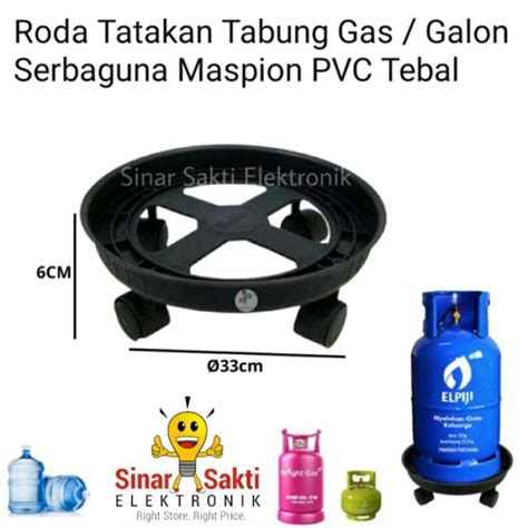 Jual Roda Tatakan Tabung Lpg Elpiji Gas Galon Air Serbaguna Maspion