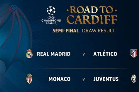 Uefa Champions League Draw Semi Final Fixtures