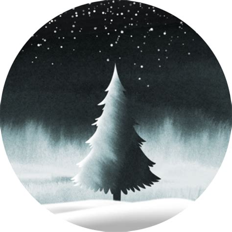 Sneeuw Kerstboom Sticker Voor Kerstkaarten Sluitzegels