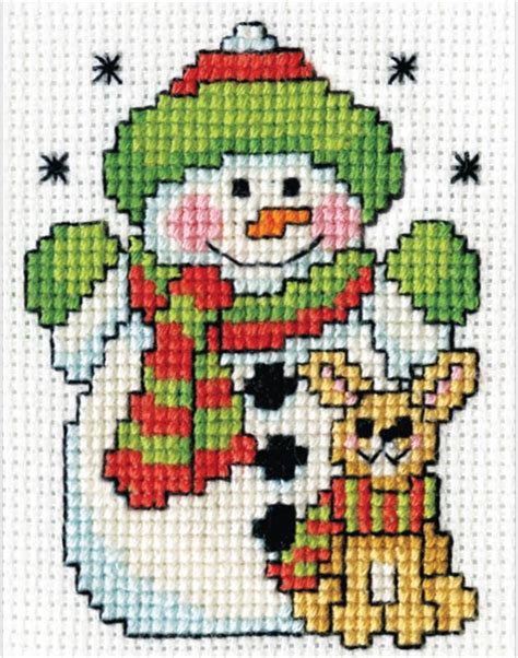 Snowman Cross Stitch Kit