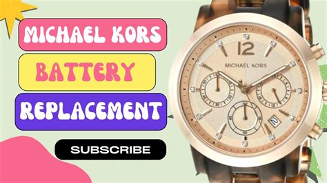 Michael Kors Watch Battery Replacement Michael Kors Watch Battery Youtube