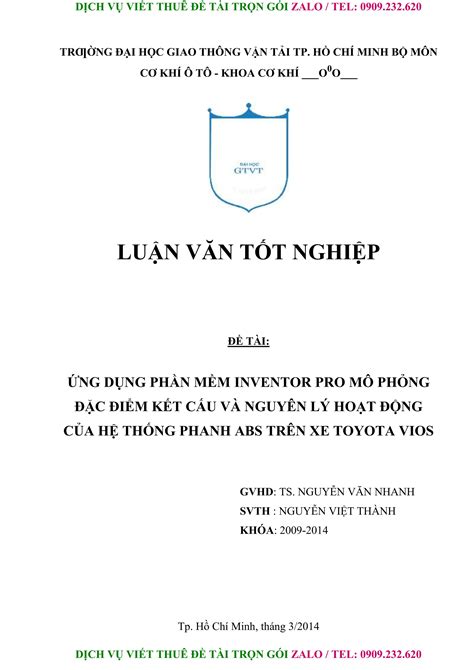 Ứng dụng phần mềm Inventor pro mô phỏng đặc điểm kết cấu và nguyên lý