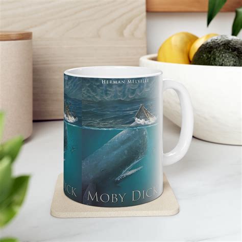 Herman Melvilles Moby Dick Book Cover Coffee Mug Book Mugs Coffee