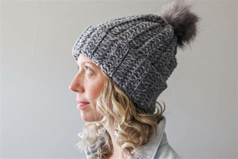 Hour Knit Look Beanie Crochet Pattern By Jess Coppom Make Do Crew