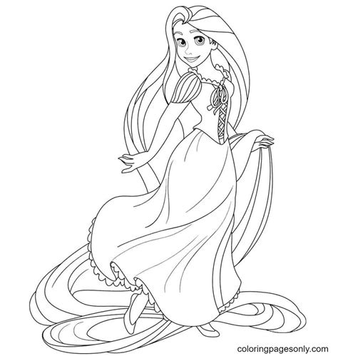 Disney Princesses Coloring Pages Rapunzel