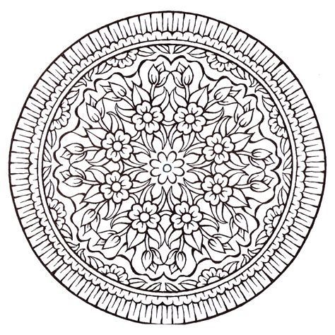 Mandala Facile Geometrique 6 Coloriage Mandalas Coloriages Pour Enfants