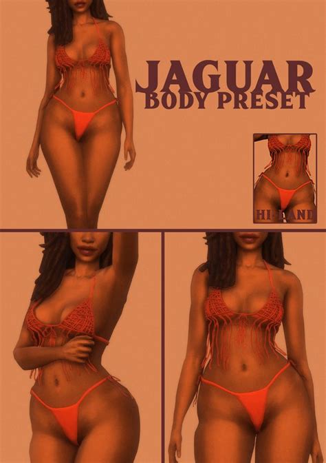 JAGUAR BODY PRESET Hi Land Sims 4 Body Mods Sims Sims 4