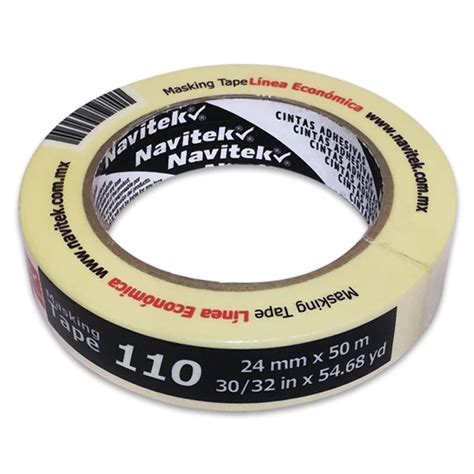 CINTA ADHESIVA MASKING TAPE CREMA NAVITEK 8110 24050 00 24 MM X 50 M 1